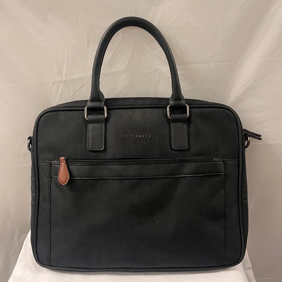 Ted Baker Briefcase Document Messenger Bag  Laptop Black 12X15.5 Inches - Picture 1 of 7